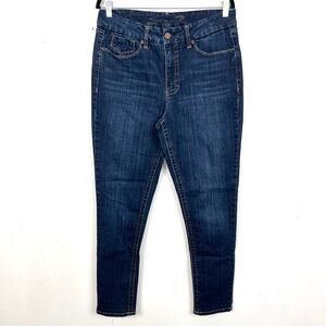 Seven7 Tummyless High Rise Skinny Jeans Size 14 Dark Wash Stretch